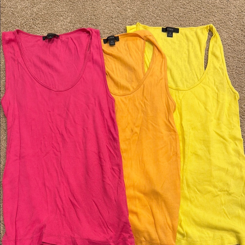 Vibrant Women's Tank Top Set - Pink, Orange, Yellow